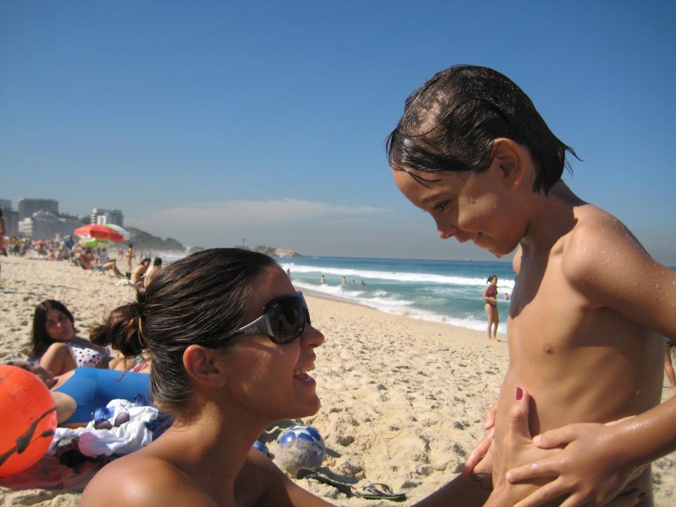 Cheyenne com o filho Gustavo (Foto: Álbum de Família)